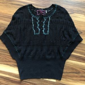 Anthropologie Luluvia Dolman Sleeve Boho Sweater L